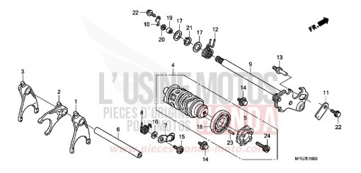 BARILLET DE SELECTION CB600FA7 de 2007